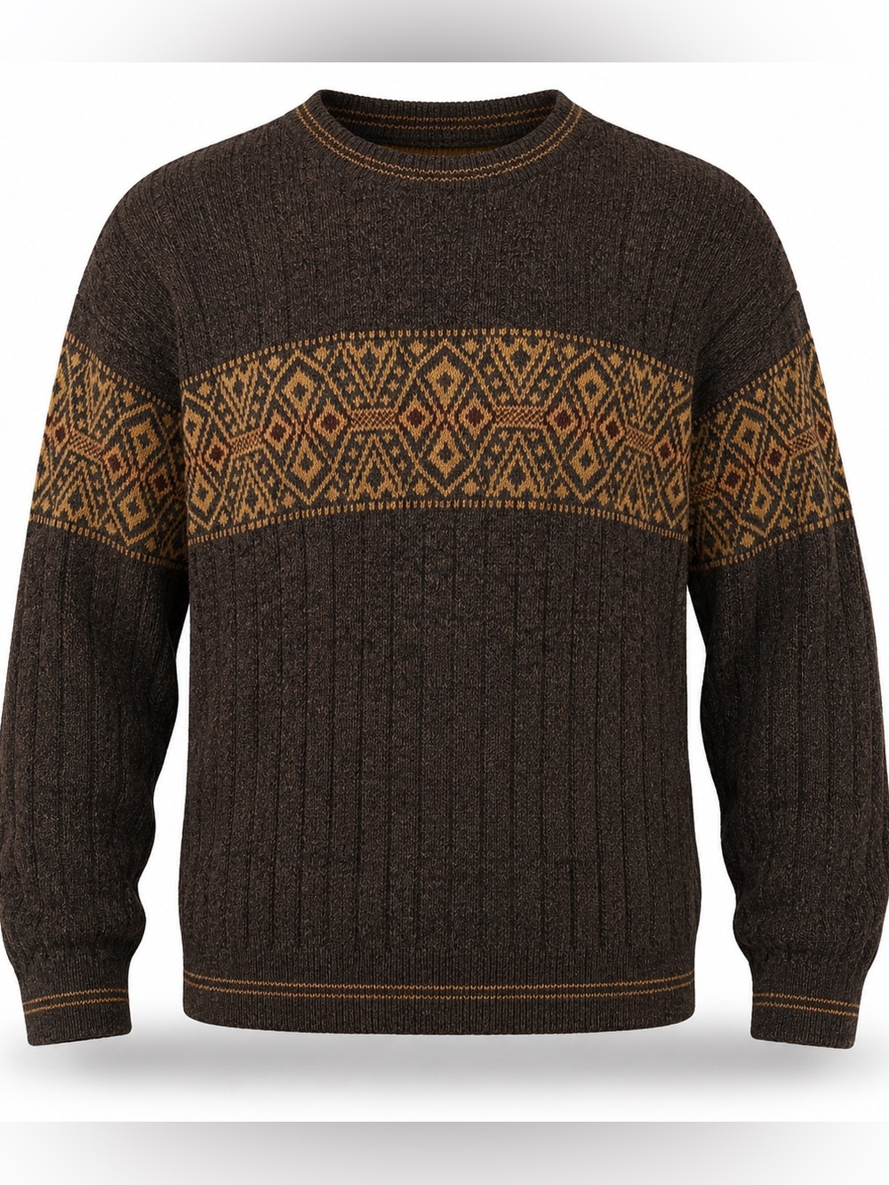 Vintage 90s David Taylor Hand Framed Geometric Sweater Men’s XL